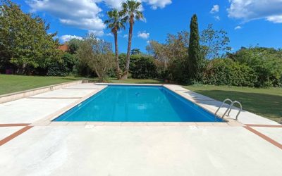 Hormigón pulido antideslizante para la piscina y el jardín