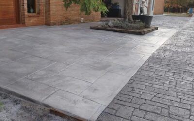 Hormigón impreso para un jardín en Matadepera
