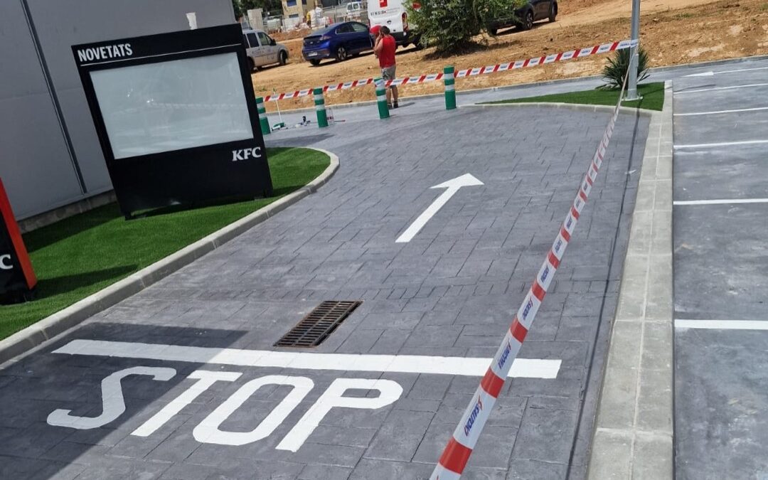 Hormigón impreso en zona comercial de Sant Cugat del Vallès