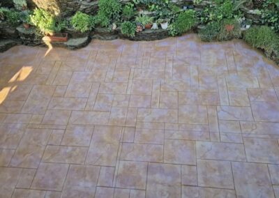 Obra de hormigon impreso en Sant Boi - Barcelona