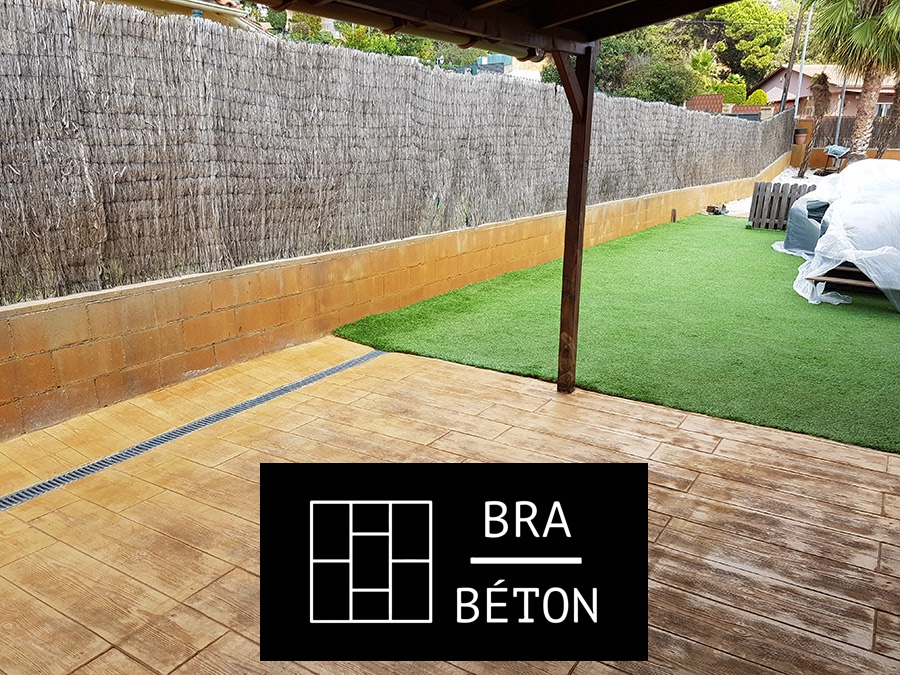 Hormigon impreso jardin Badalona