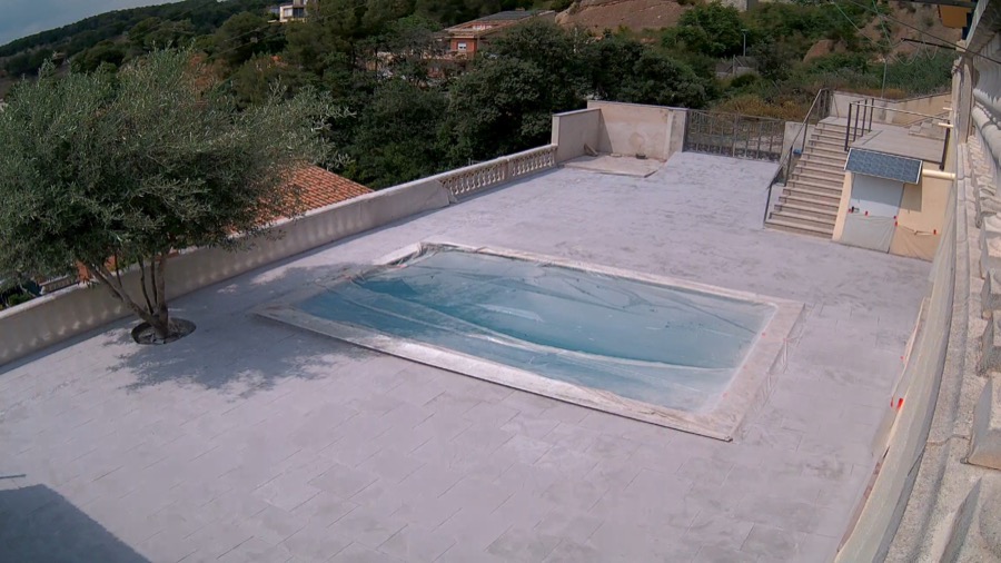 Hormigon impreso piscina Abrera - Esparreguera
