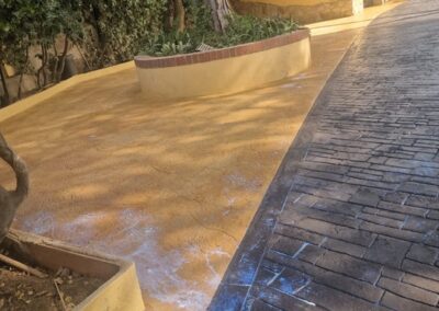 Hormigon impreso jardin Badalona