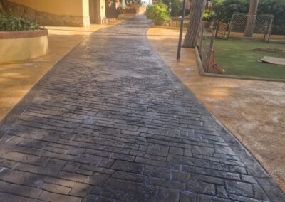 Hormigon impreso jardin Badalona