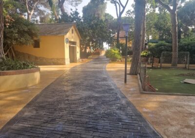 Hormigon impreso jardin Badalona