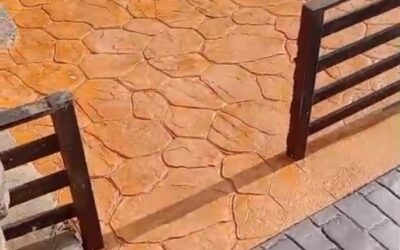 Hormigón impreso para el jardín de una casa en Sentmenat (Vallès Occidental)
